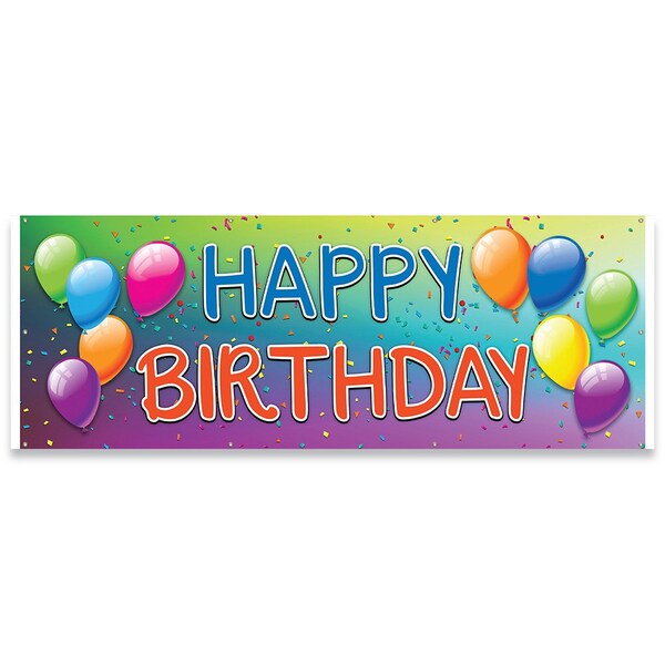 Signmission Happy Birthday Banner Concession Stand Food Truck Single Sided B-96-30082 - main